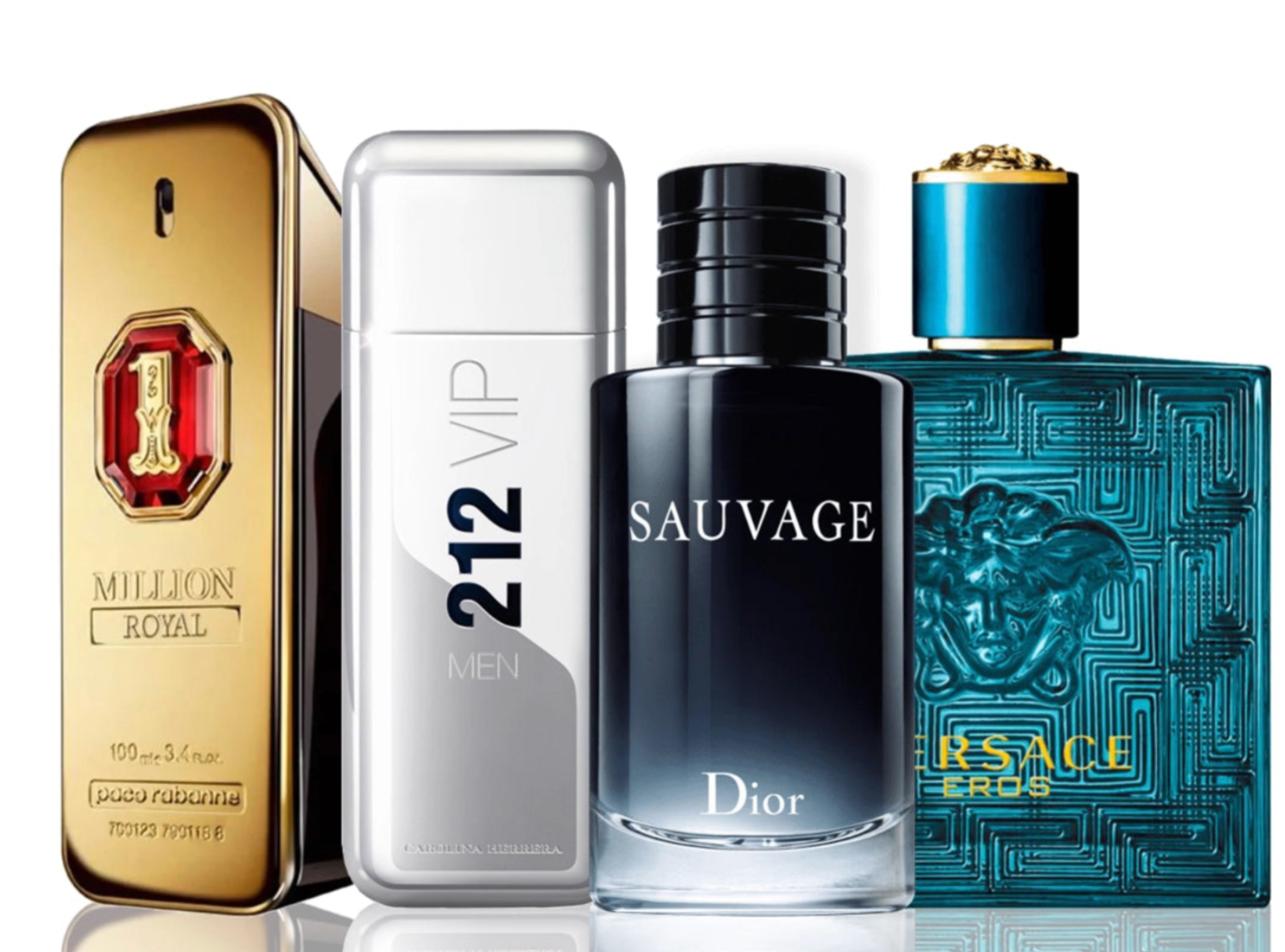 香水4点セット | ワンミリオン ロイヤル、212 VIP メン、ソヴァージュ ディオール、ヴェルサーチェ エロス 100ml